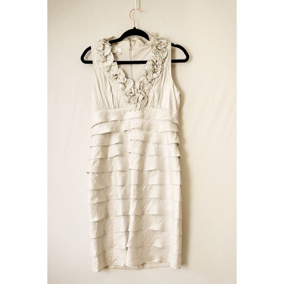 London Times Petites 8P ruffle tier special occasion dress cocktail party event - Picture 1 of 7